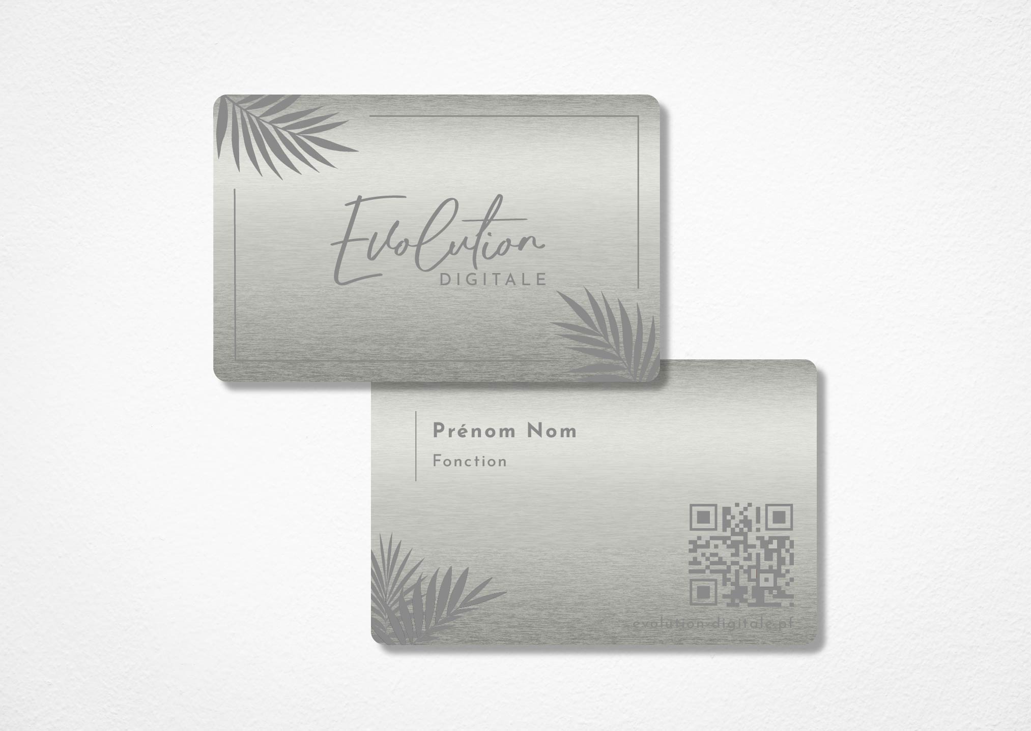 carte-de-visite-nfc-metal-brosse-argent-gravure-tahiti-evolution-digitale